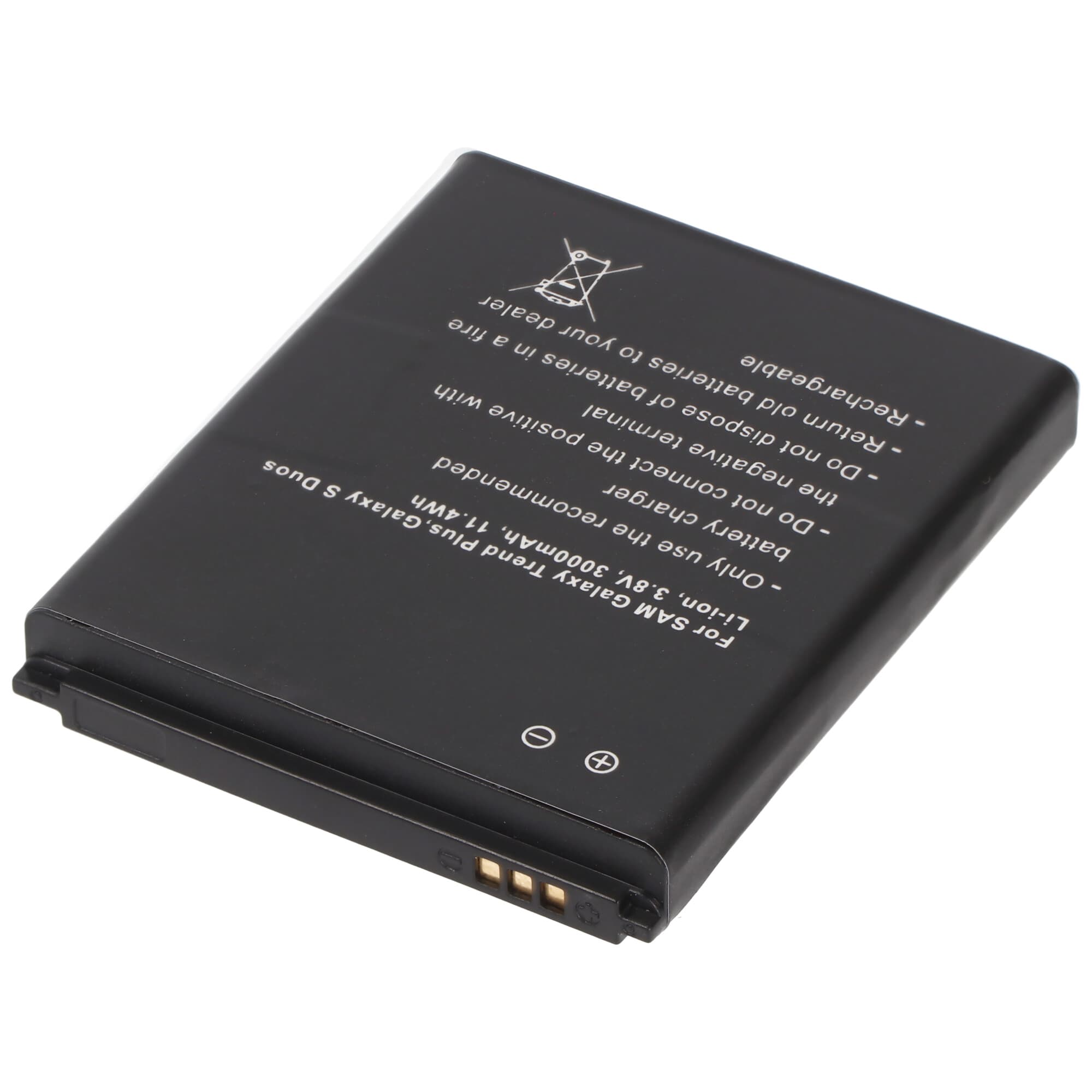 Batterie pour Samsung Galaxy ACE 2, GT-I8160 batterie 3000mAh seulement avec cache supplémentaire en blanc et bleu foncé