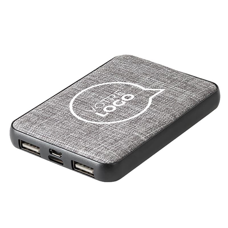 Batterie 5000 mAh en RPET Siana - Batteries et Powerbank publicitaires