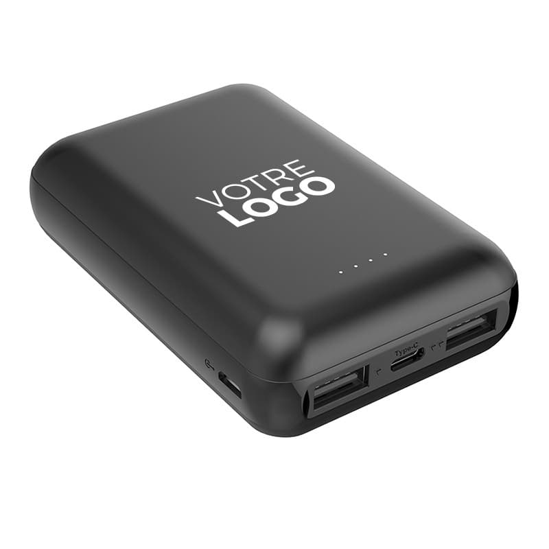 Batterie 10000 mAh AKASHI SoftTouch - Batteries et Powerbank publicitaires