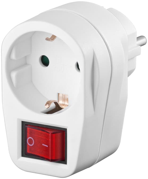 Prise de contact de protection Goobay avec interrupteur - arrêt bipolaire - ATTENTION PRISE DE TYPE F