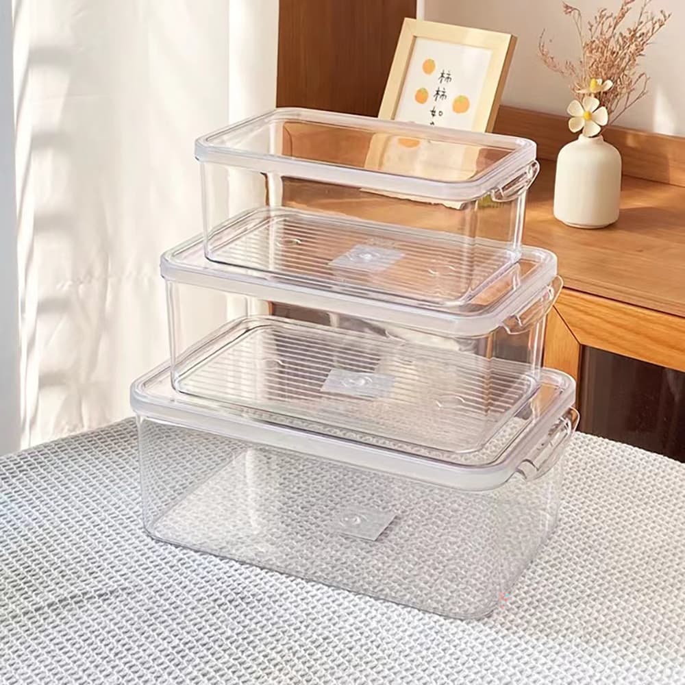 1 pièce Boîte de rangement transparente carrée pour fermentation de la pâte pour la conservation et le stockage d'aliments à la maison,