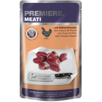 PREMIERE Meati nourriture humide chien adulte Cœur de poulet 5x500 g