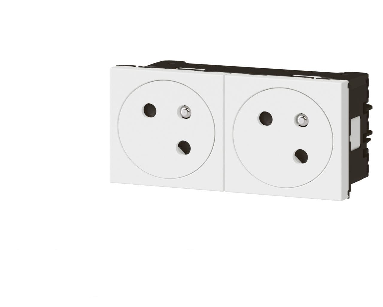 Bloc de prise de courant double 16A 2P+T Legrand Mosaic surface